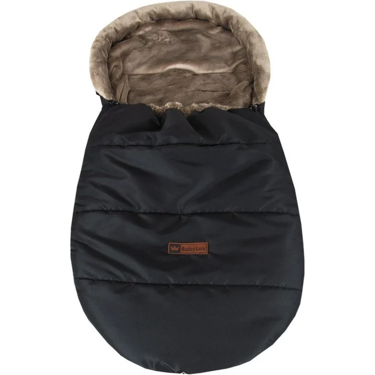 BabyLux Fußsack "Cozy" (für Kinderwagen, Buggy, Babyschalle, Winterfußsack Kinderwagenfußsack Babyfußsack), K26 - Schwarz / Beige – Bild 5