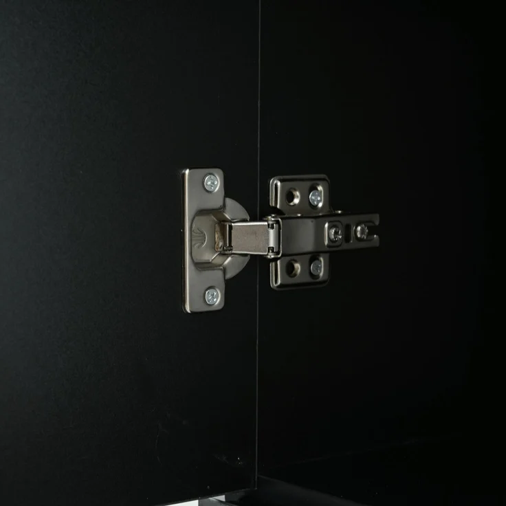 LED-beleuchtete Vitrine, 2 Türen, Standvitrine mit transparenter Tür, freistehende Vitrine LED-Vitrine Wohnzimmer Wohnzimmerwand LED-Vitrine LED-Schrank Buffetschrank,Schwarz--Schwarz--59.5x35x182cm--YOUDENOVA – Bild 10