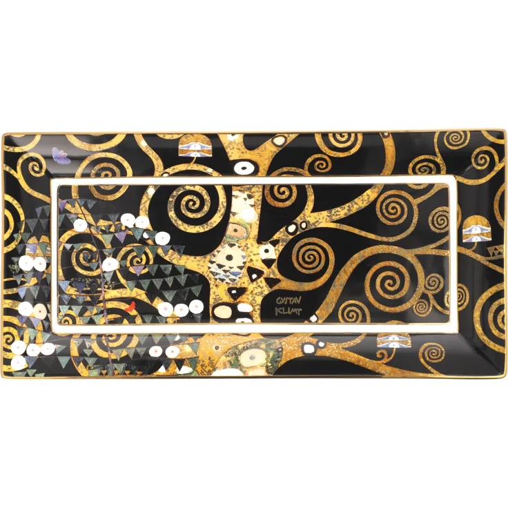 Goebel / Gustav Klimt - Der Lebensbaum,Schale,Lebensbaum,24,0cm x 12,0cm x 2,0cm / New Bone China / 24,0cm x 12,0cm x 2,0cm