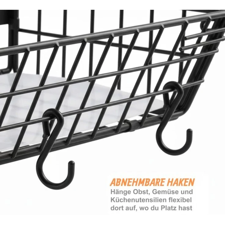 Relaxdays Obstkorb Wandregal magnetisch 2er Set – Bild 5