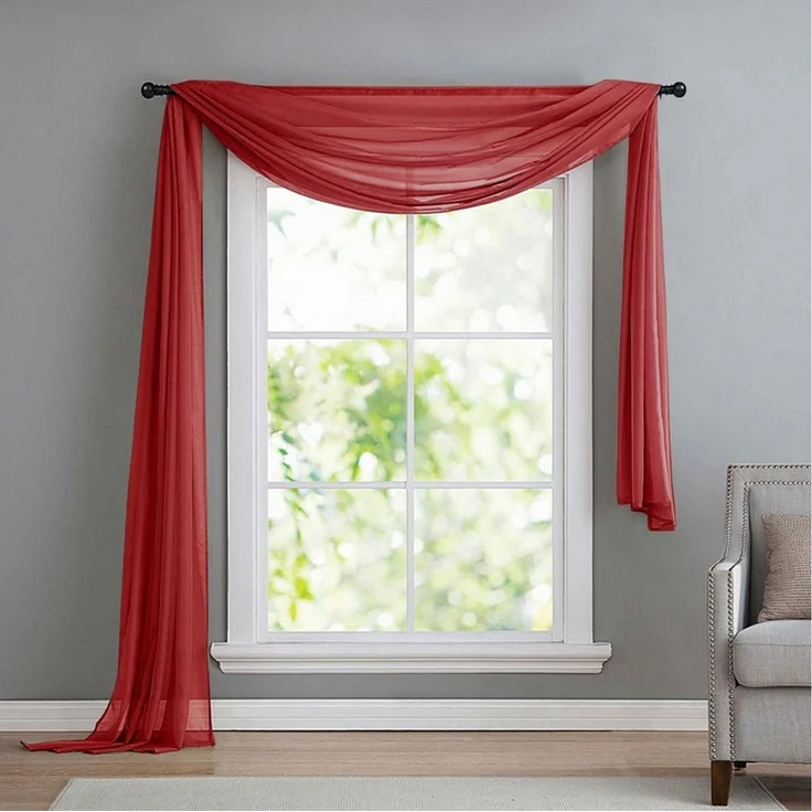 Gardinenbox Freihanddeko (1 St), ohne, transparent, Voile, Uni Volant Transparent Polyester 600cm 140cm – Bild 1