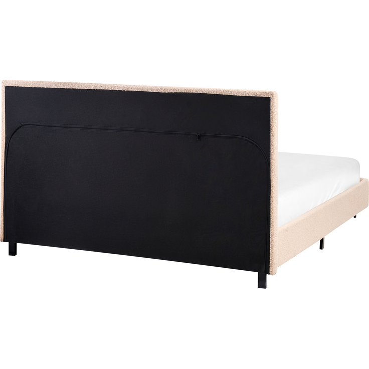 Bett mit Lattenrost Bouclé ALBI 120x200 cm Beige – Bild 7