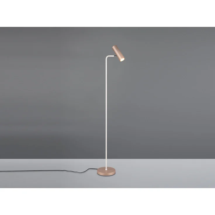 LED Leseleuchte Metall Coffee / Weiß, Spot schwenkbar, Höhe 151cm – Bild 3