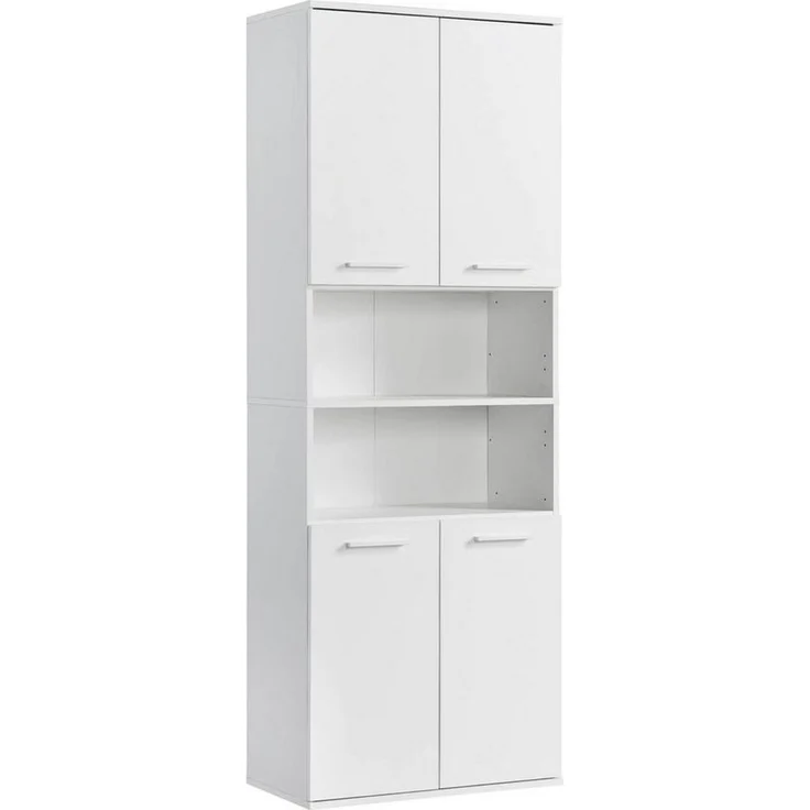 mokebo Hochschrank Der Kapitän (mit 5 Einlegeböden) hoher Badschrank oder Badezimmerschrank Weiß mit 65cm Breite – Bild 1