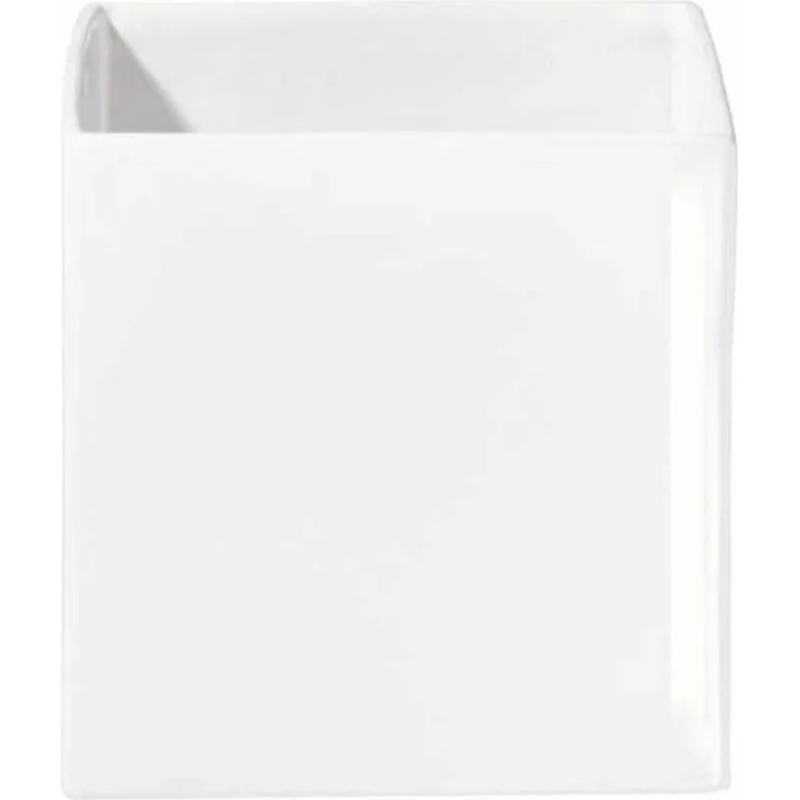 ASA Selection Quadro Übertopf, Blumenvase, Blumen Dekoration, Keramikvase, Keramik, Weiß, 18 cm, 4623005