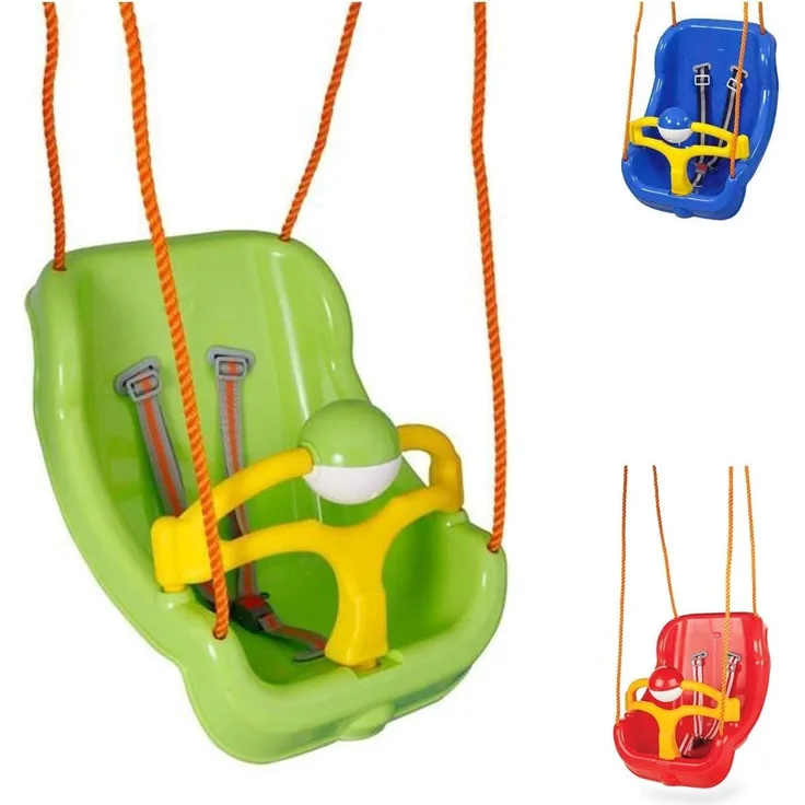 Pilsan Babyschaukel 2 in 1 Big Swing 06130, hohe Rückenlehne, abnehmbarem Bügel grün
