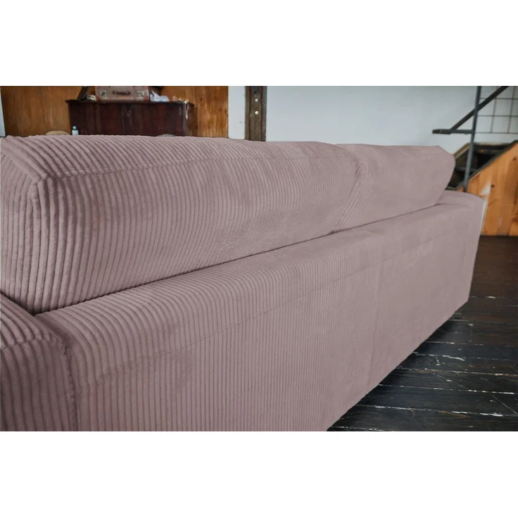 KAWOLA Sofa BODHI 3-Sitzer Cord rosa 80 x 110 x 242 cm – Bild 9