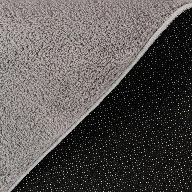 TaraCarpet Teppich Supersoft Kurzflorteppich Fiona Uni, rechteckig, Höhe: 14 mm, Wohnzimmer, Schlafzimmer, Esszimmer, Fiona grau 50x80 – Bild 3