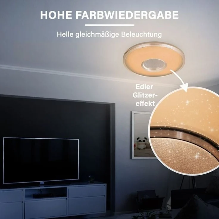 Megalight LED-Deckenlampe Shining Goldstar Ø 50 cm warmweiß-kaltweiß – Bild 4