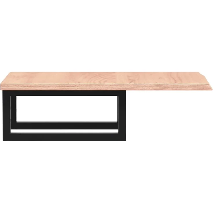 vidaXL Waschtischplatte mit Halterung Stahl und Massivholz Eiche 3302557 – Bild 4