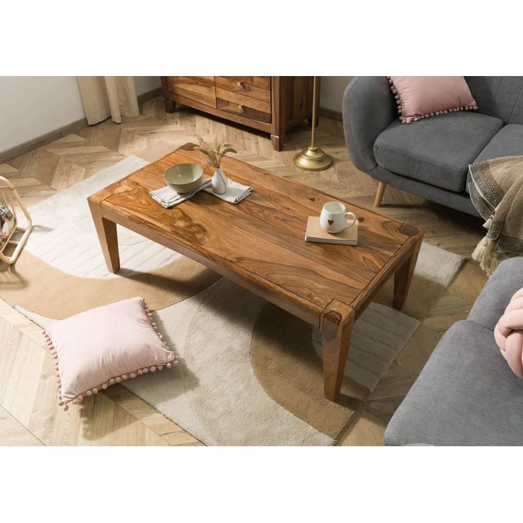 Couchtisch Sheesham 120x60x40 braun lackiert ANCONA #101 – Bild 2