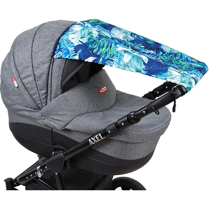 BABYLUX Spannbettlaken für Kinderwagen Spannbetttuch Bettlaken 5. Minky - Grau