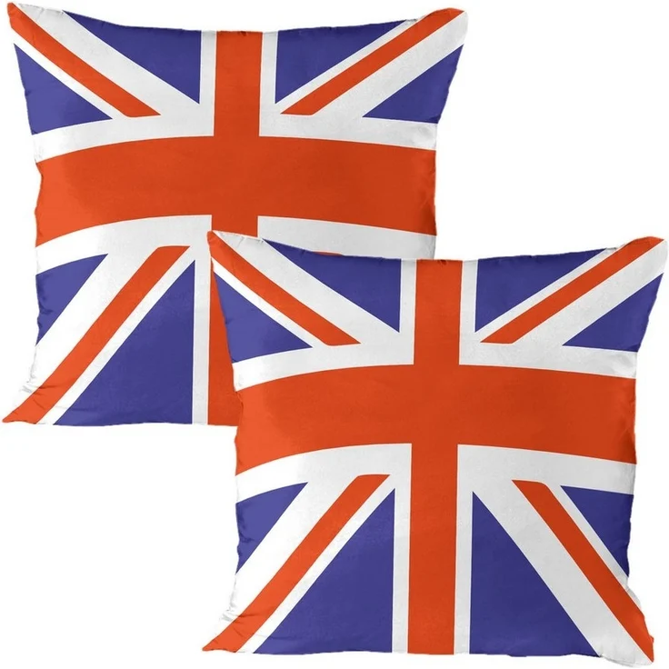 Abakuhaus Kissenbezüge Dekorativer Standard Gedruckter Kissenbezug, (2 Stück), Union Jack Britische Loyal – Bild 4