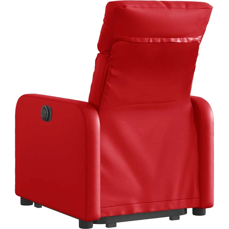 Relaxsessel, Fernsehsessel, Schlafsessel mit Aufstehhilfe Rot Kunstleder – Bild 5