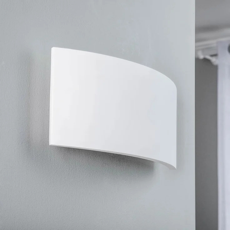 Lindby Wandleuchte Naike, Gips Weiß IP20, 2 x 20 W – Bild 4