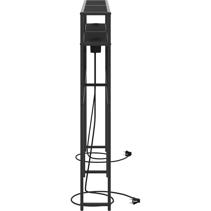 vidaXL Stauraum-Kopfteil Schwarz Eichen-Optik Holzwerkstoff 98 x 15 x 203 cm – Bild 5