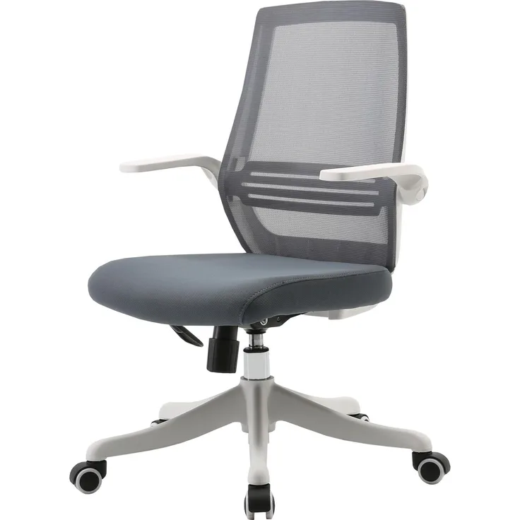 SIHOO Moderner ergonomischer Bürostuhl, Schreibtischstuhl, atmungsaktiv, Taillenstütze, anhebbare Armlehne ~ grau