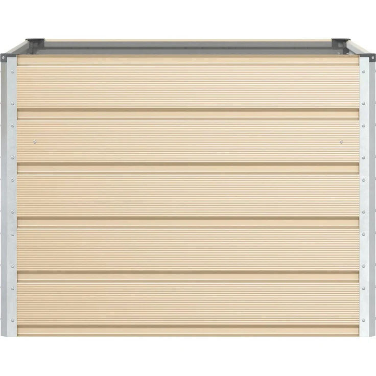 vidaXL Pflanzkübel Elfenbein 100 x 100 x 75 cm Stahl 42018079 – Bild 3