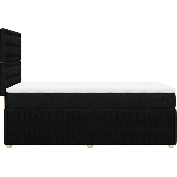vidaXL Boxspringbett mit Matratze Schwarz 90x200 cm Stoff 3294255 – Bild 7
