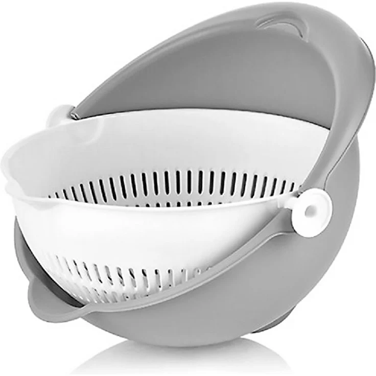 Küchensieb mit schwenkbarem Schüssel ø25x12 cm - Praktisch & vielseitig Grau – Bild 1