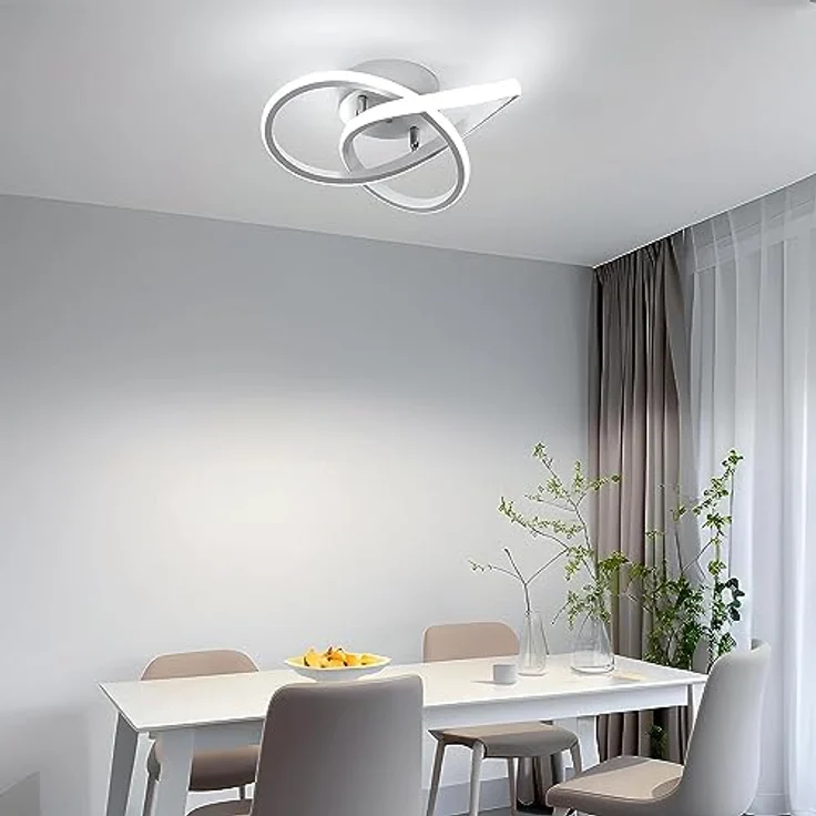 Comely LED Deckenleuchte Modern Design Schlafzimmerlampe Decke, Weiß, 30W 3300LM, für Schlafzimmer, Küche, Balkon, Korridor, Büro, Flur – Bild 7