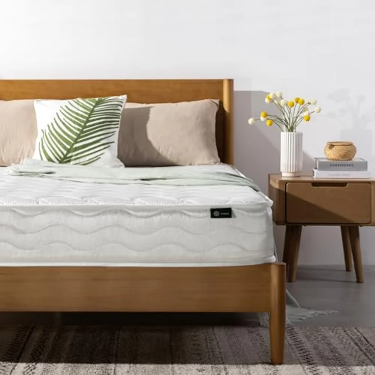Zinus Doppelmatratze – Bonnelfederkern – 135x190 cm – Komfortschaum – Höhe 15 cm – mittlere Festigkeit, Weiß – Bild 3