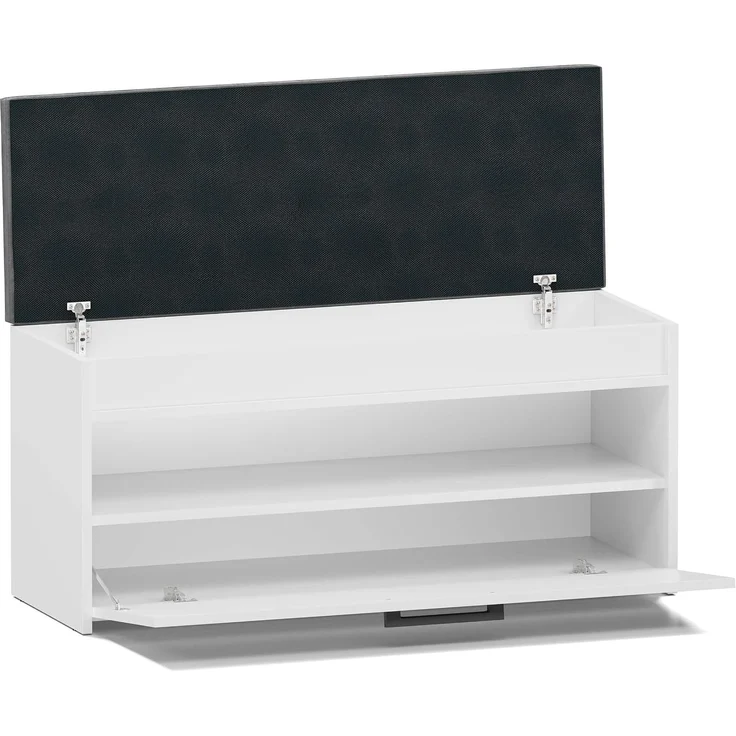 ibonto SCHUHBANK MATTWEISS mit Gepolstertem Sitz (H 49 x T 30 x B 96 cm) – Bild 5