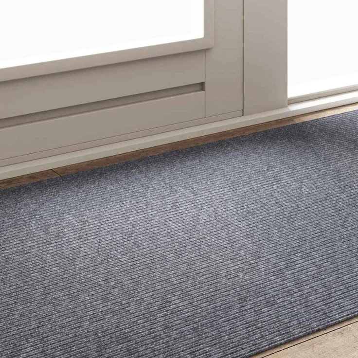vidaXL Teppichläufer Hellgrau 100 x 200 cm Stoff 42011435 – Bild 4