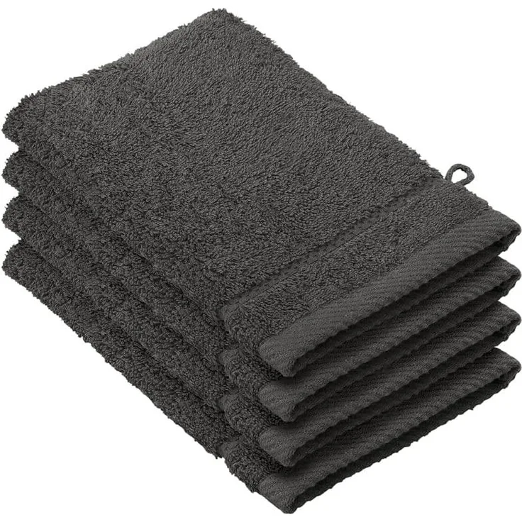waschlappen Stephanie 15x21 cm schwarz 4 Stück