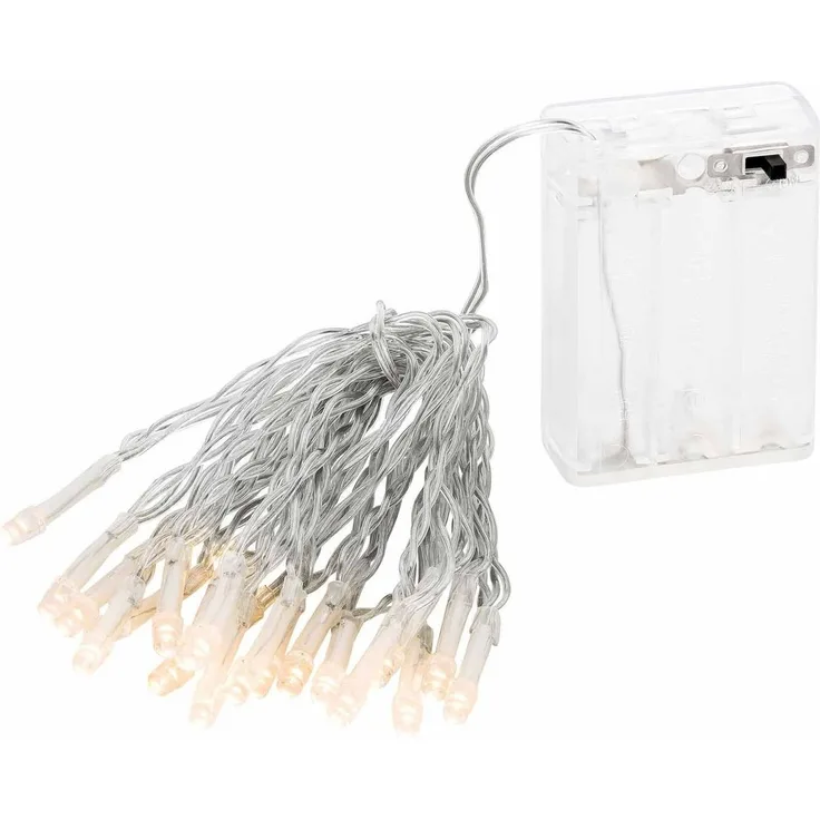3x 20er LED Lichterkette Set Batteriekette Weihnachten Beleuchtung Deko warmweiß