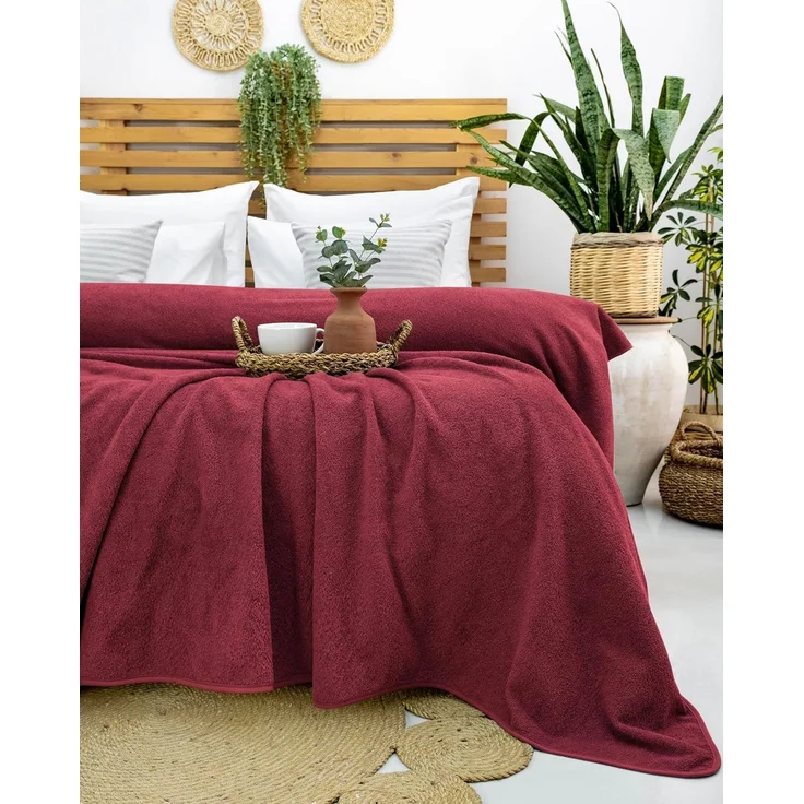 Wohndecke Frotteedecke 100% Baumwolle - Sommerdecke, Kuscheldecke, Laynenburg, Baumwolldecke als Sommer, Bett-Überwurf, Couch-Überwurf, Sofa-Decke – Bild 4