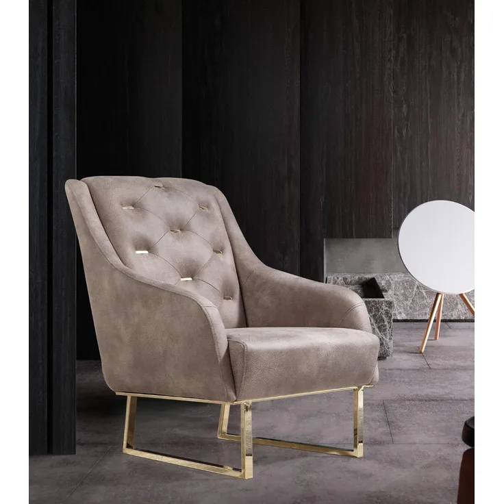 Sessel Textil Wohnzimmer Luxus Design Möbel Stühle Moderner Chesterfield