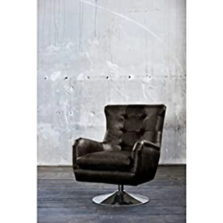 KAWOLA Sessel Relexa Leder schwarz 95 x 77 x 69 cm