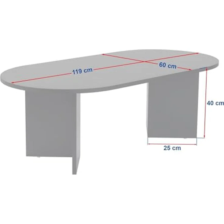 Modern Coffee Table, 119 x 40 x 60 cm, Travertine & Walnut Colors | 100% Melamine Coated Particle Board, 18 mm Thickness | Stylish & Functional Design for Contemporary Living Spaces – Bild 4