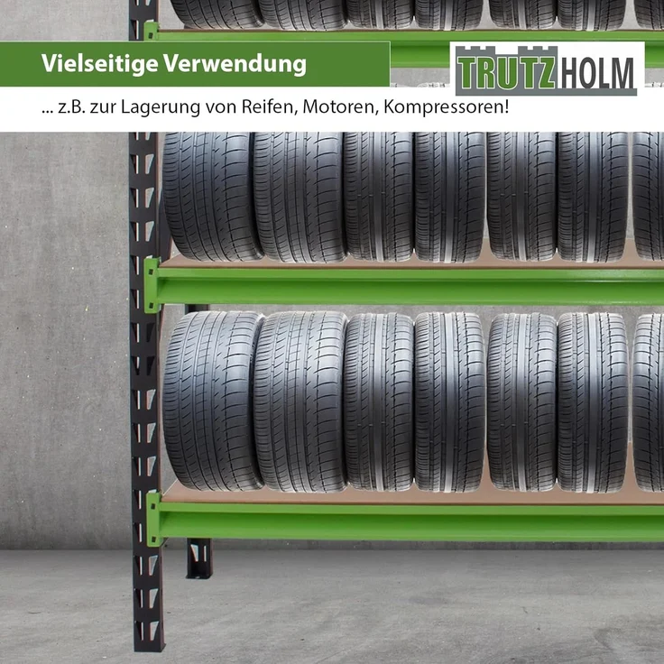 4x Industrieregal Milo 200x190x60cm steckbar, erweiterbar 4 Ebenen 4 Tonnen Schwerlastregal Regal – Bild 6