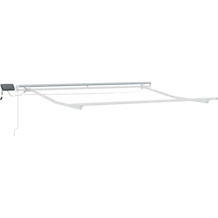 vidaXL Ausziehbare Markise Hellgrau und Weiß 400 x 300 cm 3426027 – Bild 4