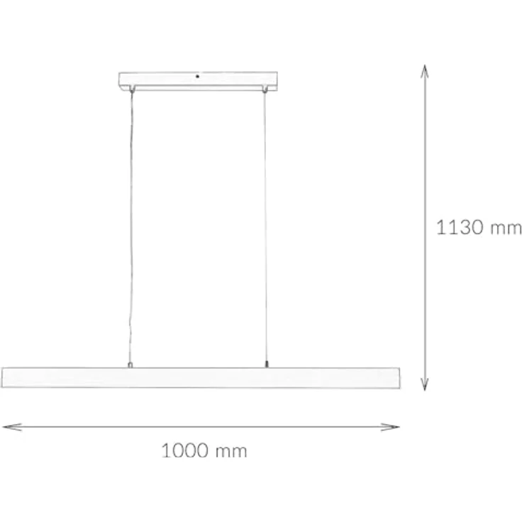 Licht-Erlebnisse Radlin, LED Hängelampe 100 cm lang, Schwarz, dimmbar, 2700 K warmweiß, modern, höhenverstellbar für Esszimmer – Bild 8