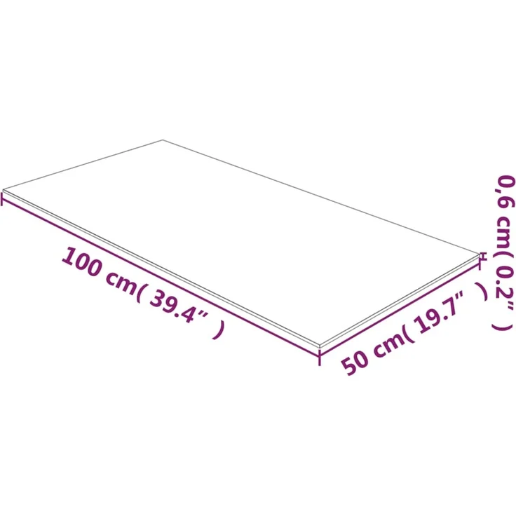 vidaXL Tischplatte Transparent 50x100 cm Hartglas 345074 – Bild 4