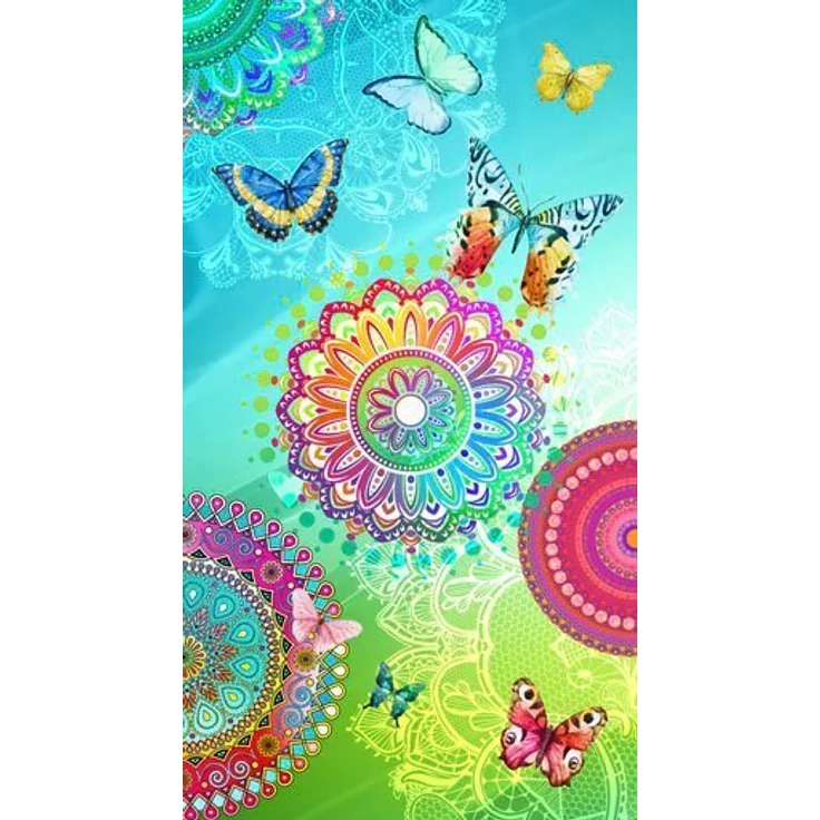 HIP Baumwoll Mikrofaser Strandtuch Liegetuch 100 X 180 cm Mystic bunt