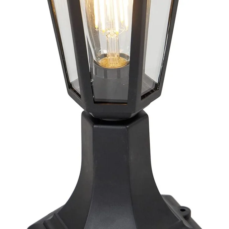 Qazqa Außen-Stehlampe New haven, ohne Leuchtmittel, E27, Schwarz, Klassisch / Antik, Kunststoff, 1-flammig – Bild 5