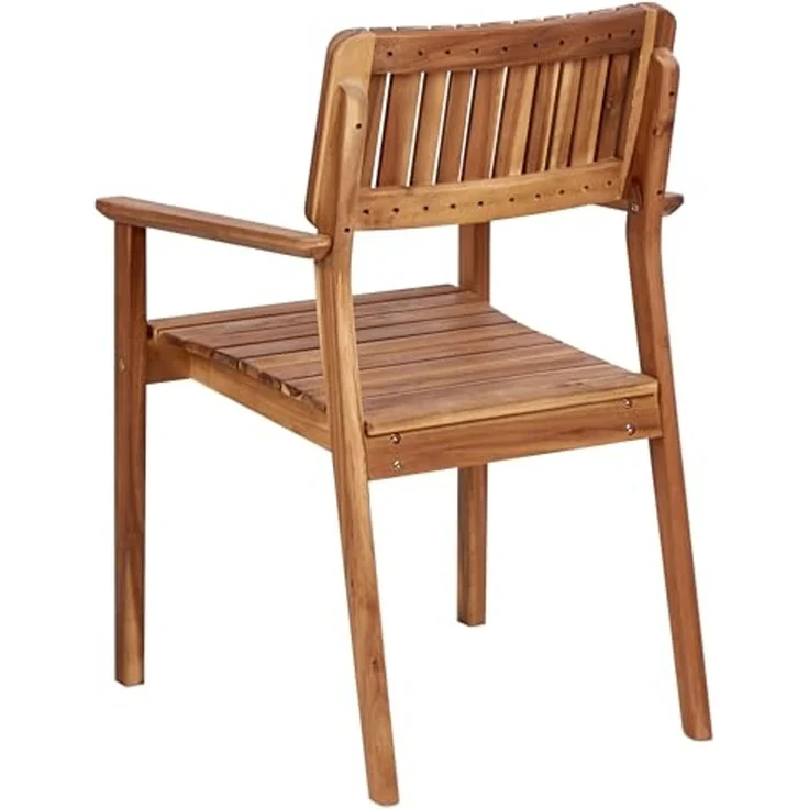 Gartenstuhl 2er Set AGELLO Akazienholz Heller Holzfarbton – Bild 5