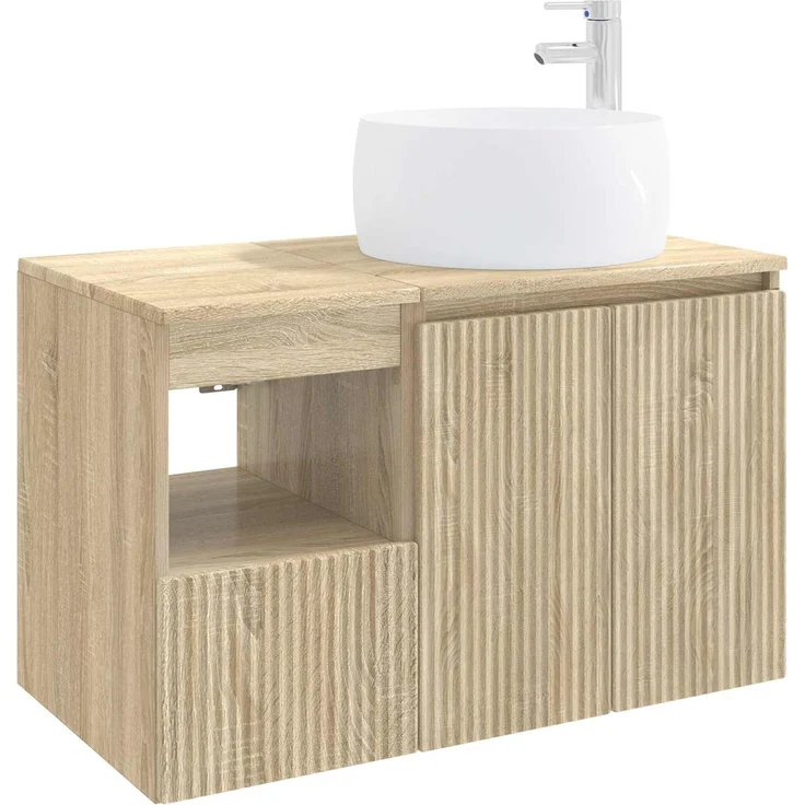 vidaXL Badezimmerschrank-Set 2 stk. Sonoma-Eiche 79,5 x 44,5 x 80 cm 3404096 – Bild 2