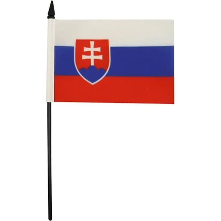 AZ FLAG - Tischflagge Slowakei - 15x10 cm - Slowakische Tischfahne 10 x 15 Cm - Flaggen – Bild 2
