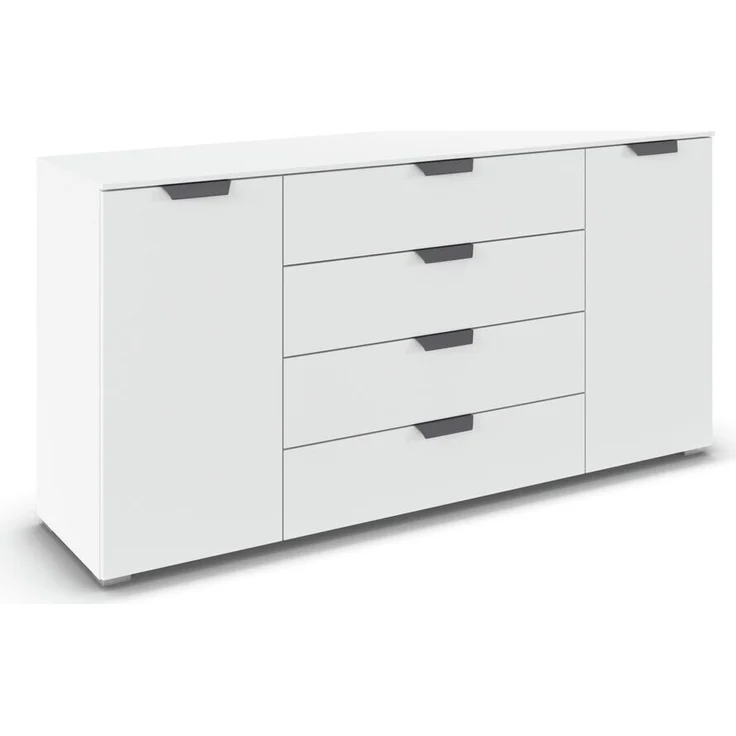 rauch Aditio Box, Kommode, 2-türig, 4 Schubladen, mit Softclose-Funktion, Farbe Weiß, BxHxT 160x81x43cm – Bild 3