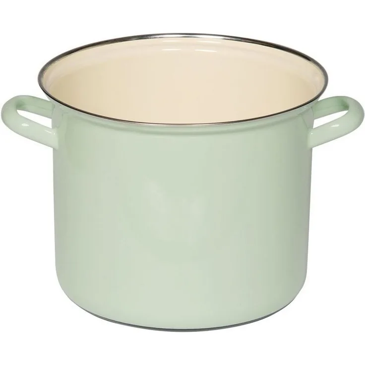 Riess Topf mit Chromrand 6L Nilgrün Pastell