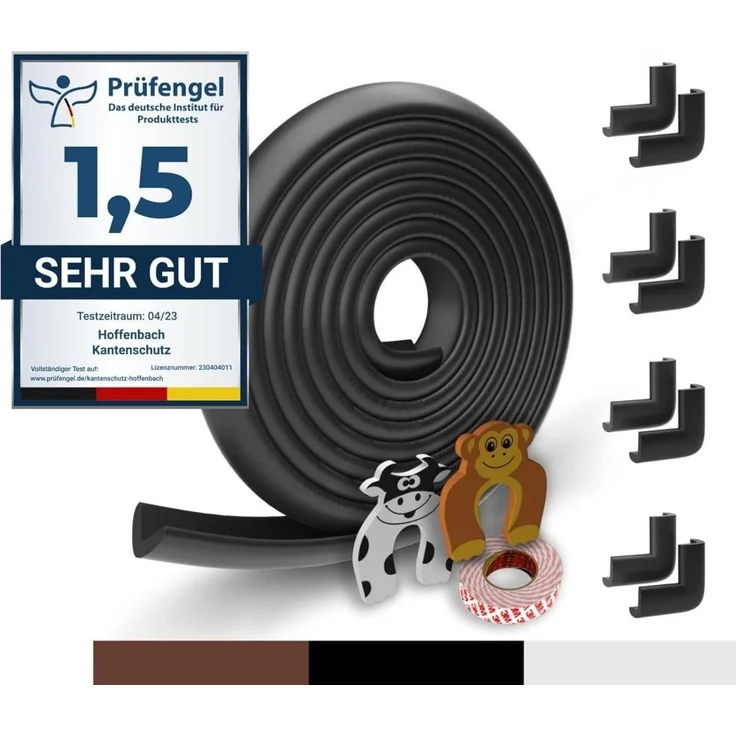Kantenschutz Set aus Schaumstoff, schwarz, Eckenschutz, Fingerschutz – Bild 5