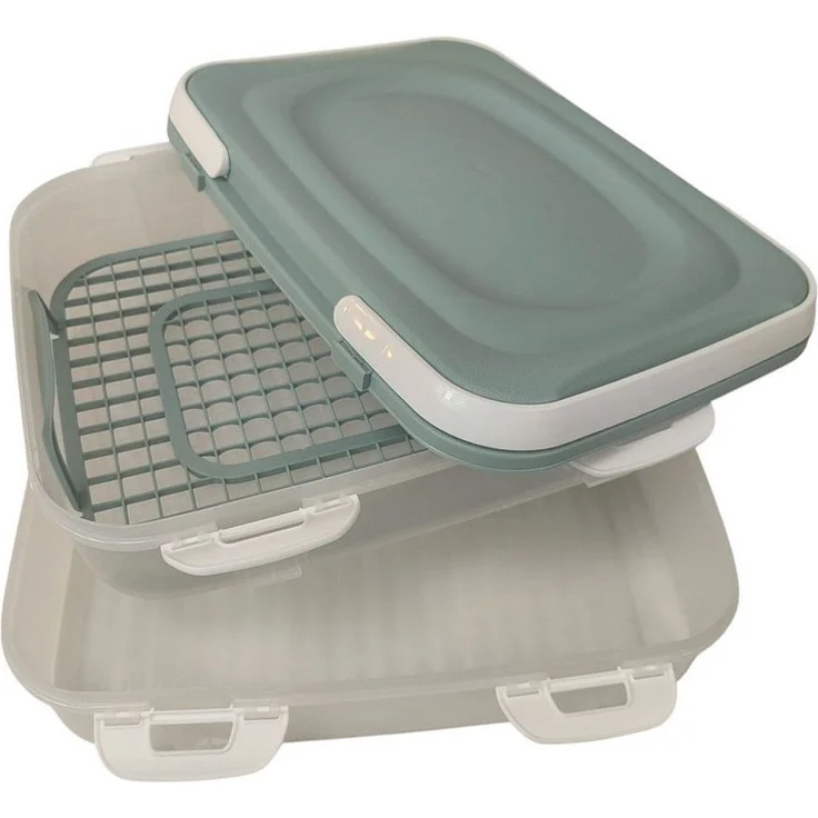 sesua Kuchentransportbox Partycontainer 2 Etagen Transportbox Lunchbox rot – Bild 2