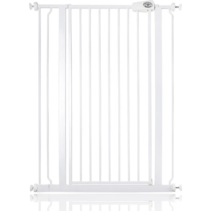 Bettacare Extra hoher Sicherheitsgitter für Kinder und Hunde, 81.4cm - 89cm, Weiß, Extra hohes Babygitter von 104cm Höhe, Druckmontage-Sicherheitsgitter für Treppen – Bild 1