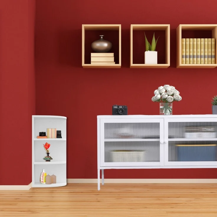Coemo Eckregal Corner 60 aus Holz 3 Etagen Weiß – Bild 7