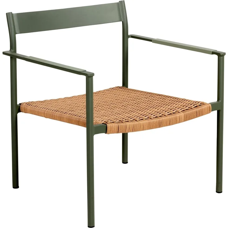 Gartensessel DK mit Armlehne aus Aluminium und Kunstrattan, modern skandinavisch, Nordic Green